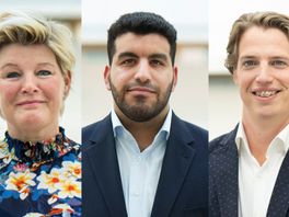 Spuigasten: Wethouder Marielle Vavier (GroenLinks), Yousef Assad (D66) en Rutger de Ridder (VVD)