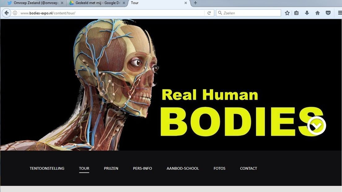 Website kondigt komst Real Human Bodies aan