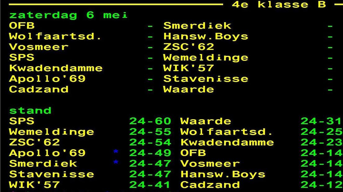 standen amateurvoetbal