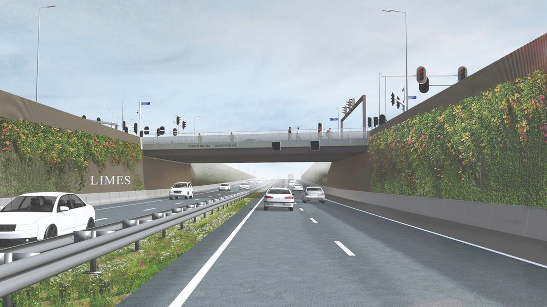 Zo gaat het eruit zien ter hoogte van de ongelijkvloerse aansluiting bij Valkenburg-West