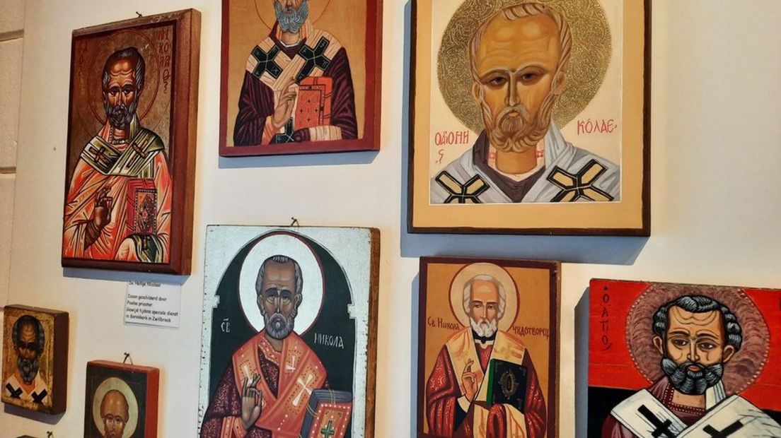 Sinterklaasiconen in het Sinterklaasmuseum