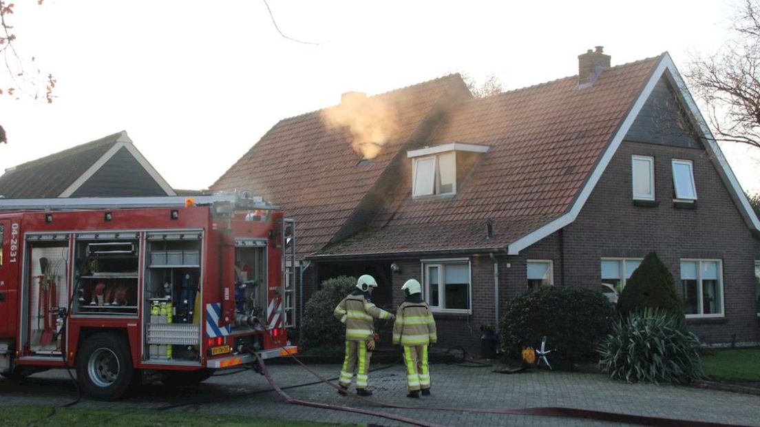De brand in Nieuw Heeten brak uit op de eerste verdieping
