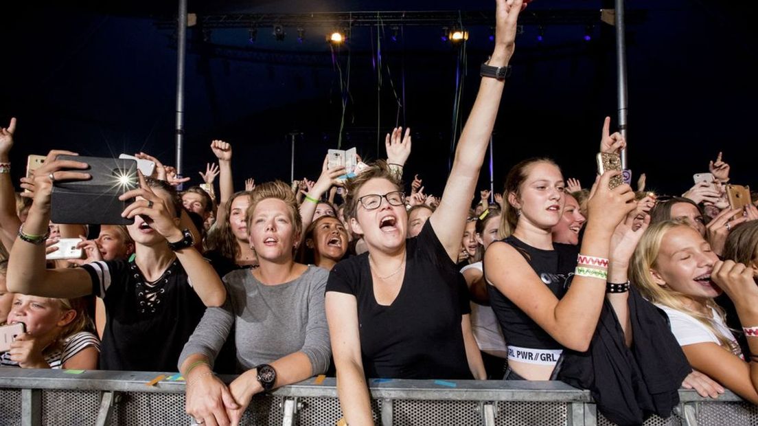 Festivalgangers op Huntenpop in 2018.