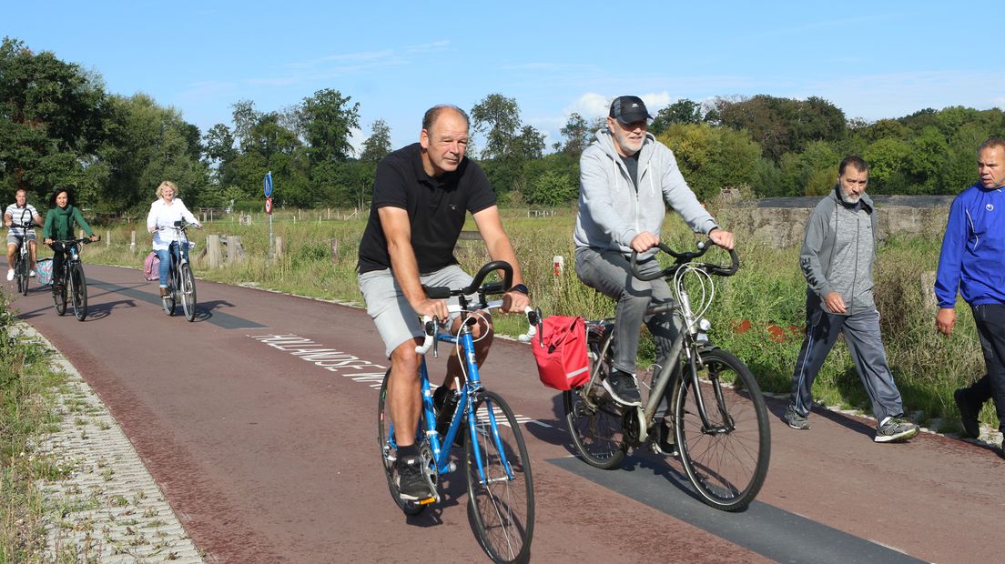 Ook oud doelman van FC Utrecht Jan-Willem van Ede stapte op de fiets
