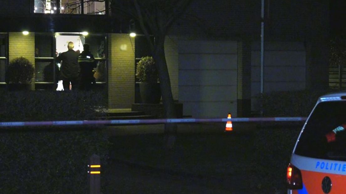 De overvallen woning in Nijmegen.