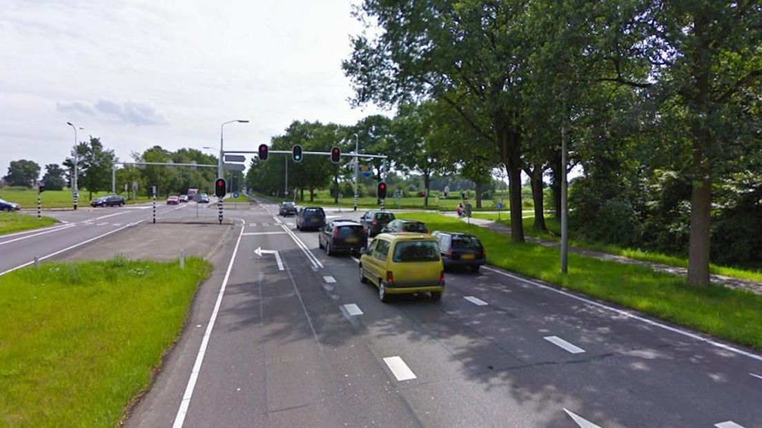 Kruispunt Bos op de N35 bij Raalte