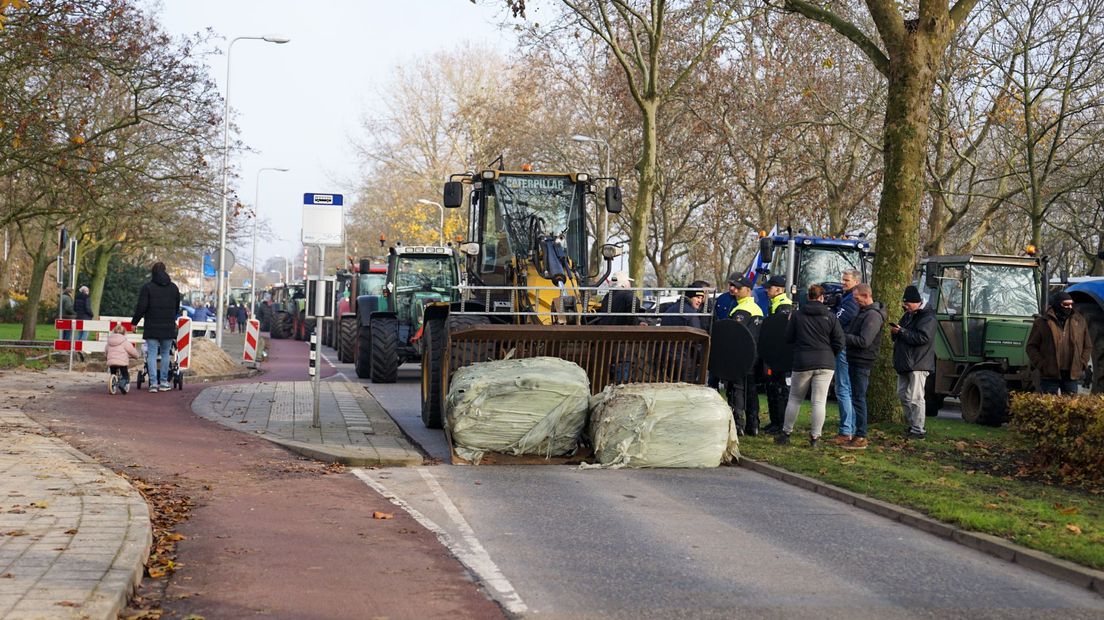 Boeren werpen een blokkade op
