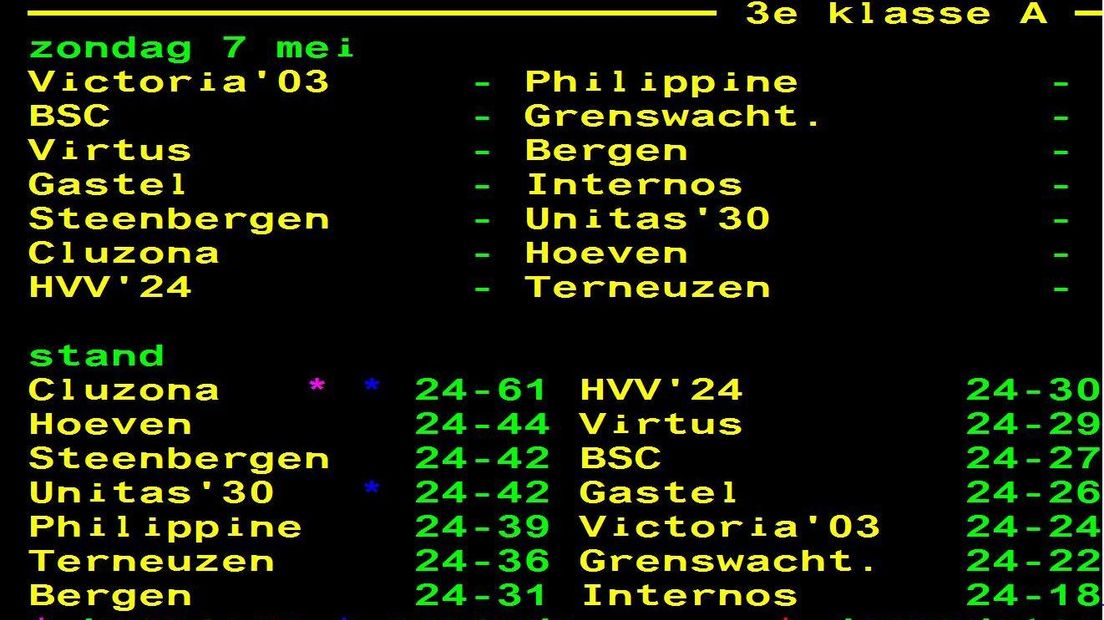 Standen amateurvoetbal