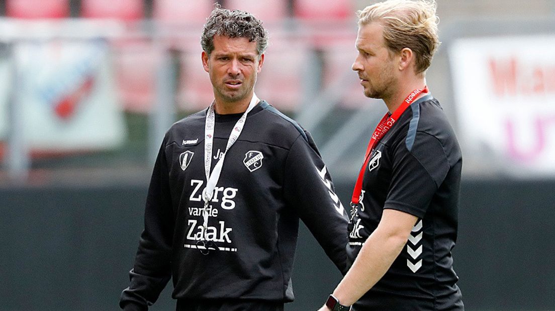 Jean-Paul de Jong in zijn tijd als hoofdtrainer bij FC Utrecht