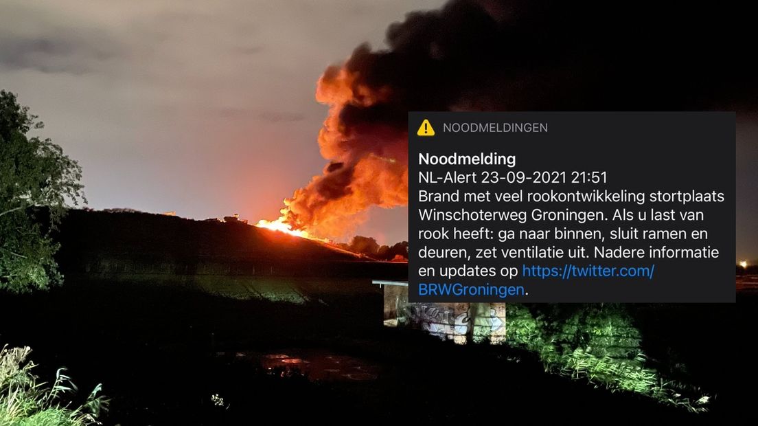 De brand bij vuilstort Stainkoeln en de daarop verstuurde NL-alert