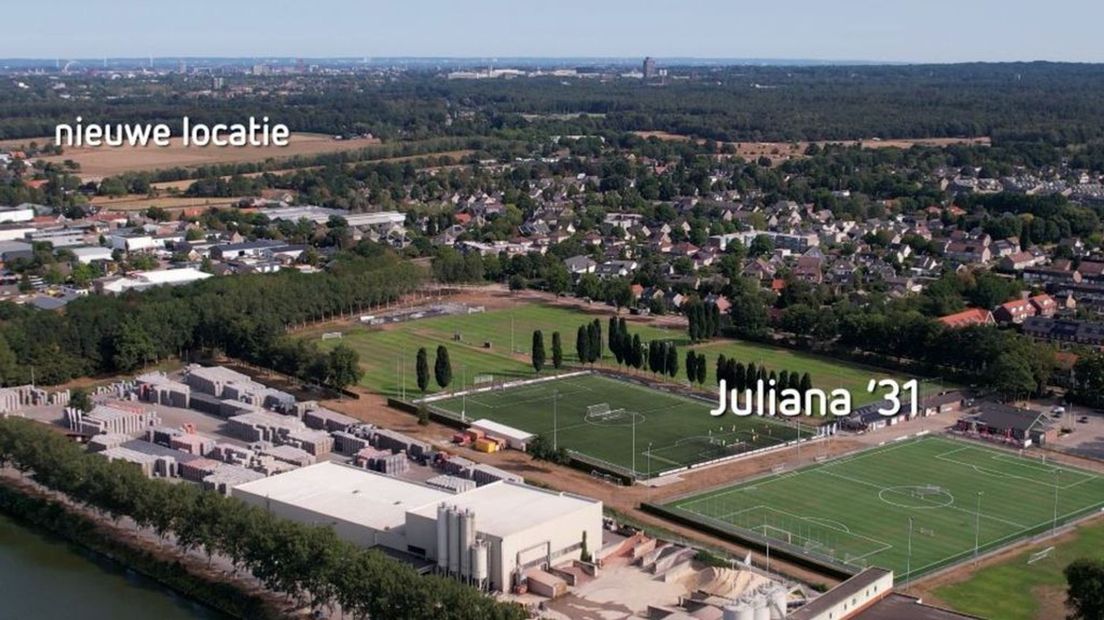 De oude en de beoogde nieuwe locatie van Juliana'31.