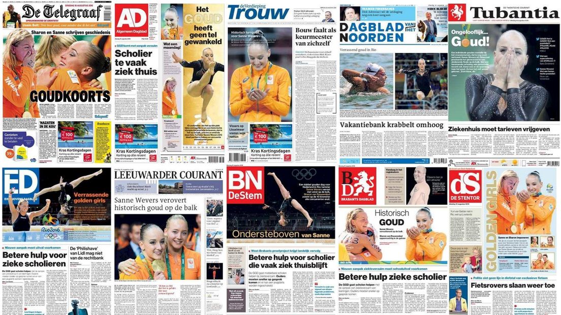 Voorpagina's van Nederlandse kranten