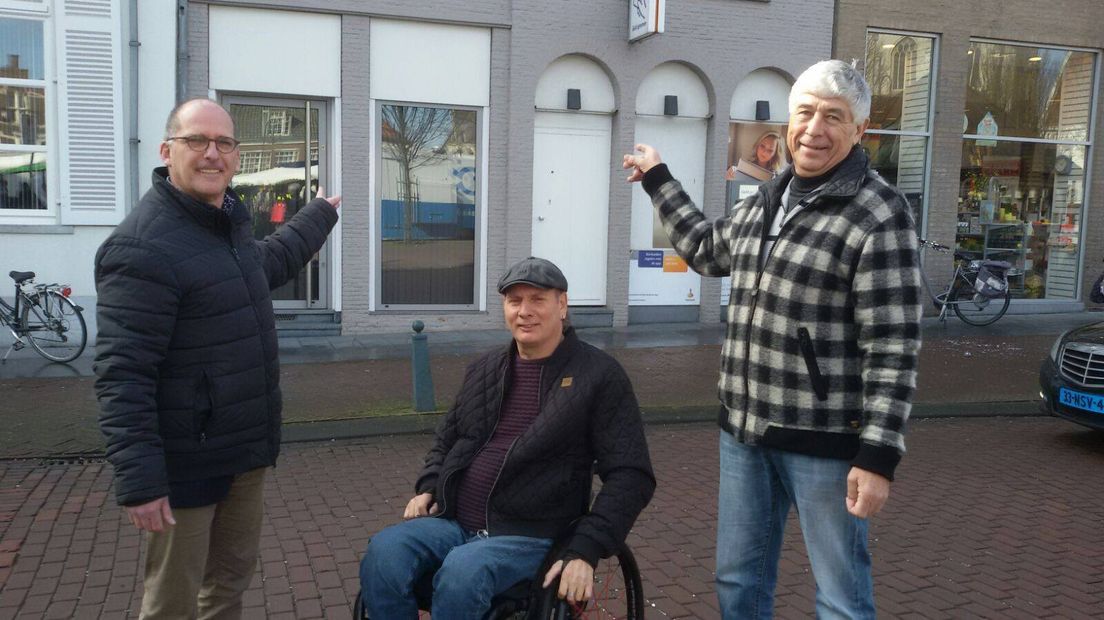 De plek waar het toilet moet komen in Hulst