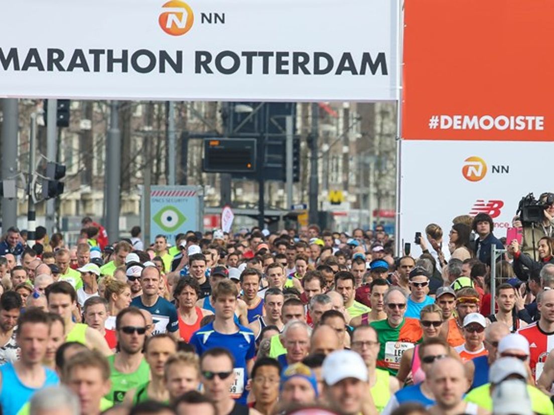 Start van de Rotterdamse Marathon van 2018