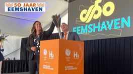Kromowidjojo ontsteekt waterstofvlam in Eemshaven ter ere van jubileum