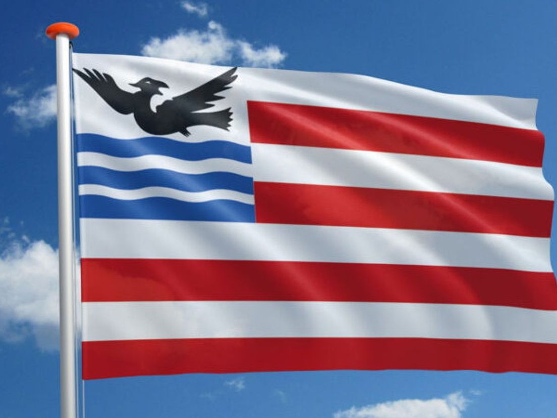 Een vogel siert de vlag van Smilde, maar staat ie nou op het punt te verzuipen?