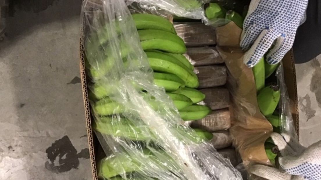 Drugsvondst tussen bananen