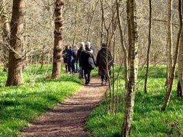 Senioren wandelen samen door Loosduinen: 'In je eentje ben je maar alleen'