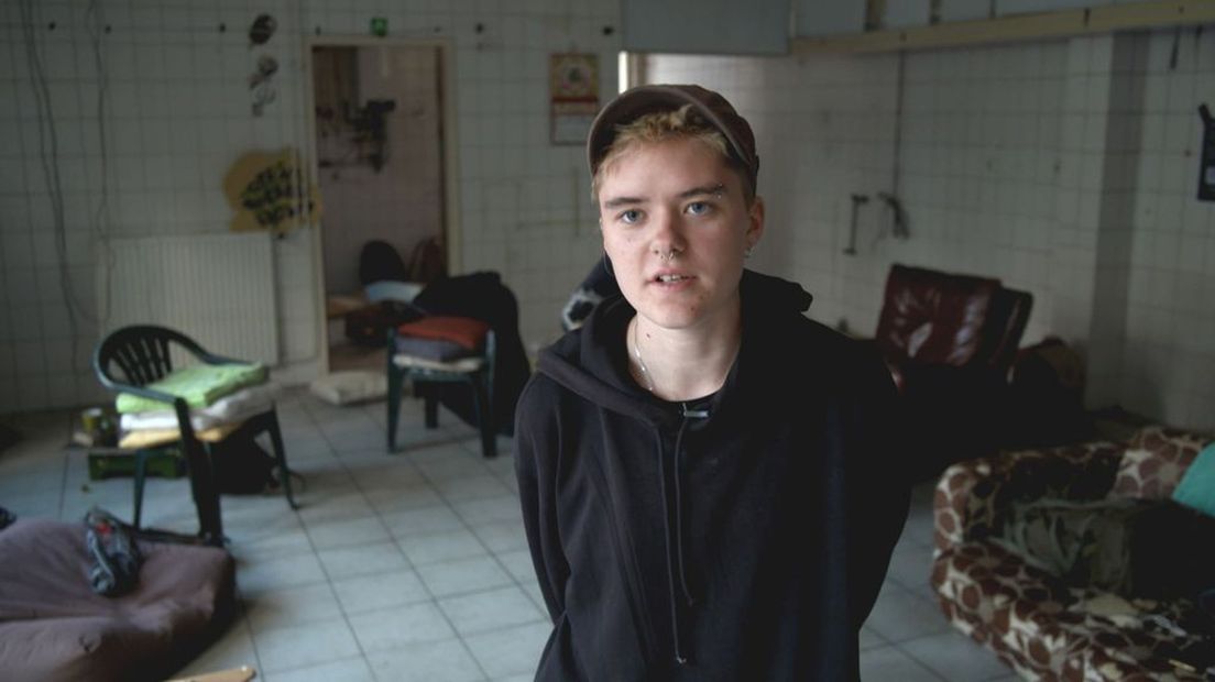 Mas kraakte samen met andere studenten een pand in het centrum van Wageningen