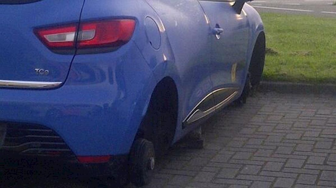 Eerdere diefstal van autowielen in Raalte (juni 2014)