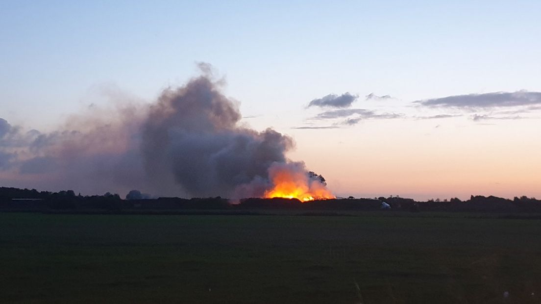 Brand in een composthoop Waddinxveen