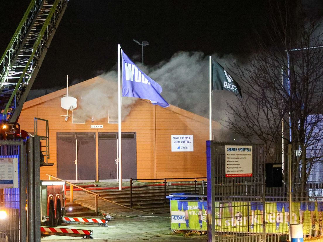 De brand in de kantine van voetbalvereniging BVCB uit Bergschenhoek