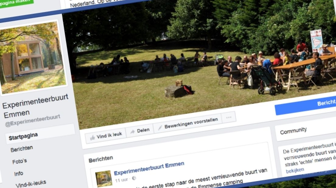 Via Facebook kunnen mensen al ideeën insturen (Rechten: Facebook / Experimenteerbuurt Emmen)