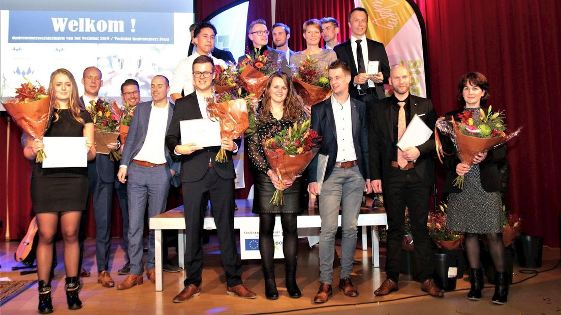 De ondernemers werden vanavond in het zonnetje gezet in het Vechtdal