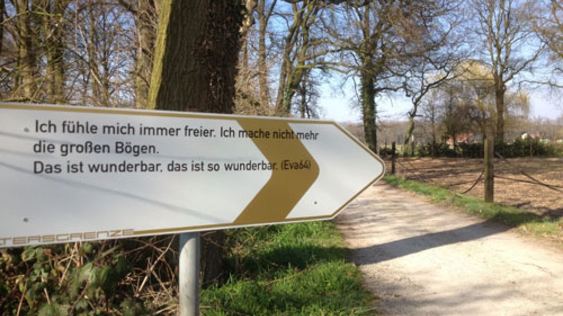 Kunstwerk op grens bij Winterswijk