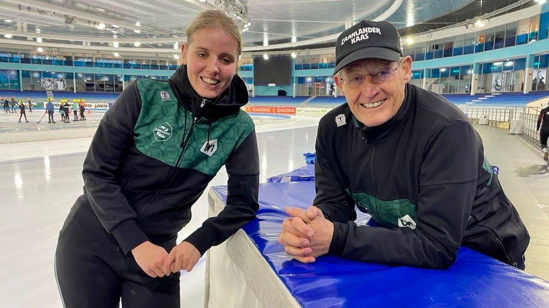 Maaike Verweij schaatst bij Team Zaanlander van trainer/coach Jillert Anema