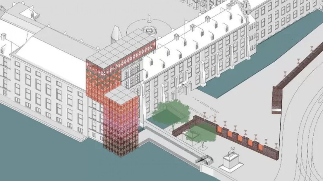 De uitzichttoren die bij het Binnenhof moet komen om toeristen te lokken