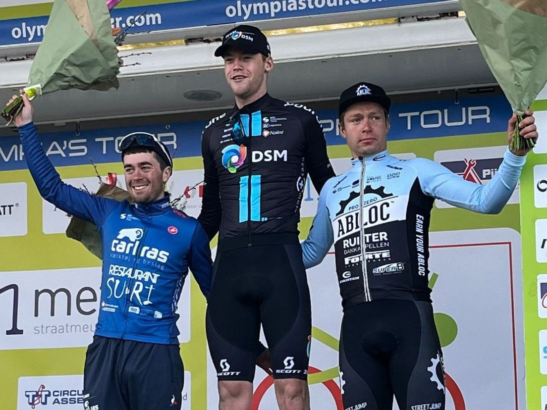 Het podium van de vierde etappe