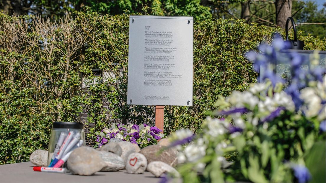 Gedenkplek bij een van de crematoria in Twente