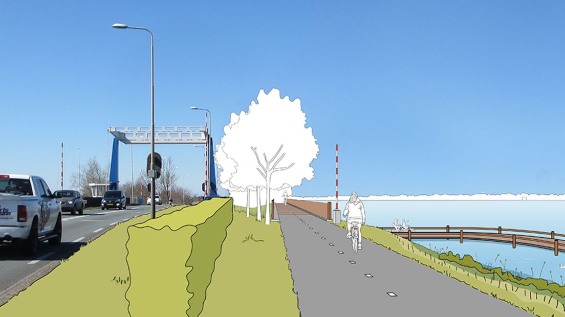 Langs de Demmerikse brug komt een fietsbrug te liggen