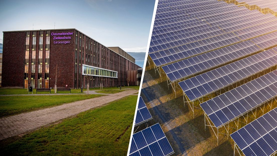 Compilatie van het Ommelander Ziekenhuis en een zonnepark