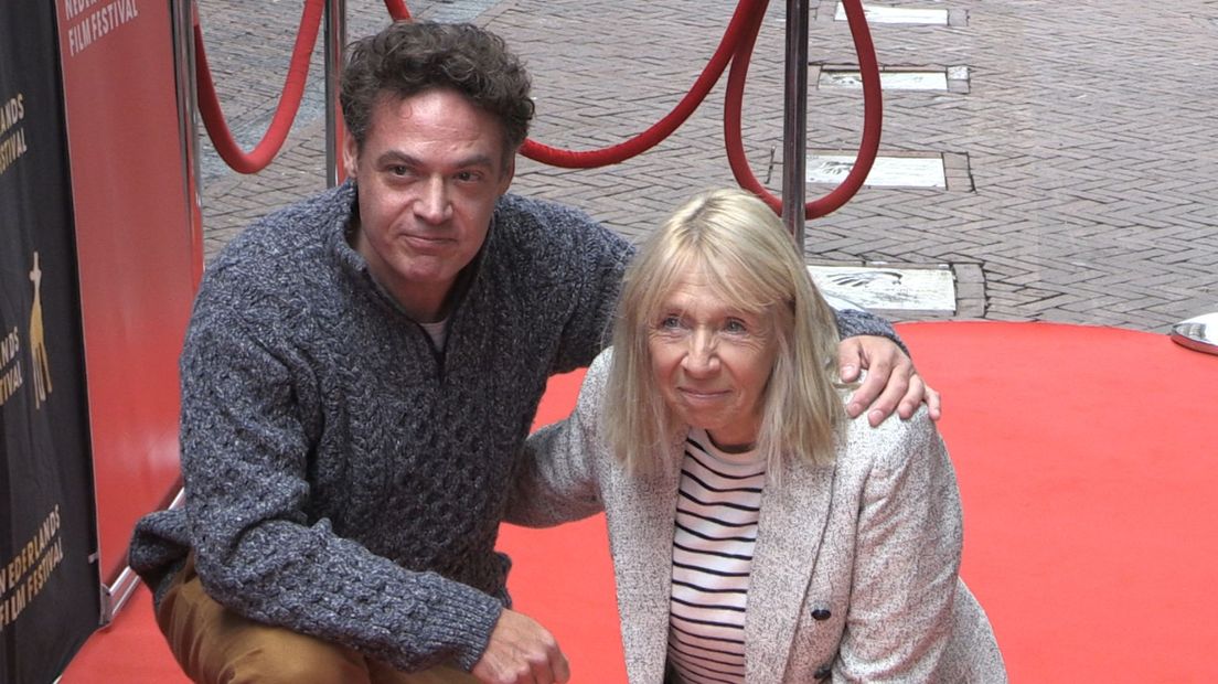 Fedja van Huêt en Will Koopman bij de Utrechtse Walk of Fame.