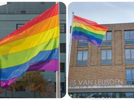 De regenboogvlag hangt uit: ‘Bij uitsluiting en geweld moet je altijd opstaan’
