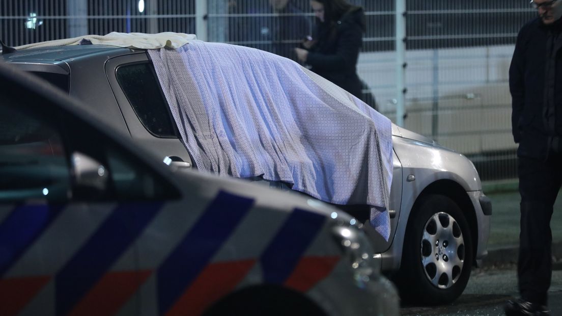 De auto waarin de man werd gevonden
