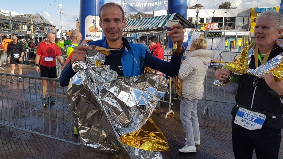 Erwin Harmes na zijn overwinning in Trail by the Sea