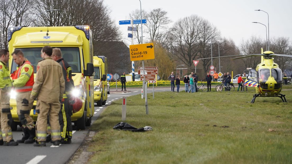 Hulpdiensten op de plaats van het ongeval