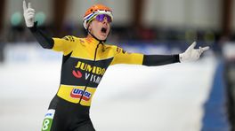 Post sprint naar zege in laatste schaatsmarathon van het seizoen