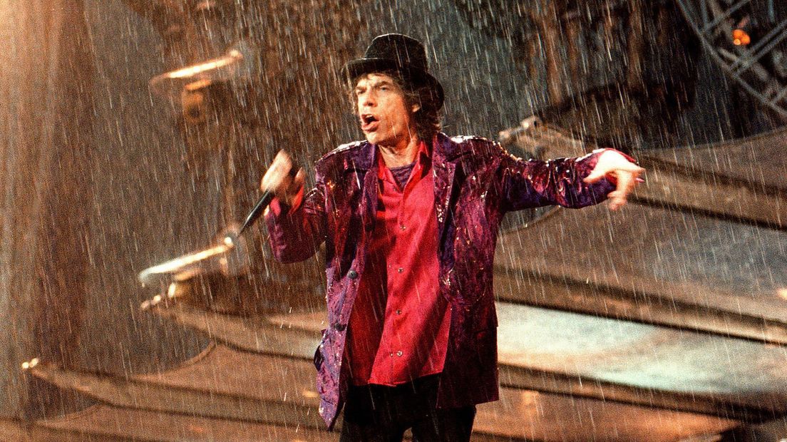 Mick Jagger in 1998 op het Malieveld
