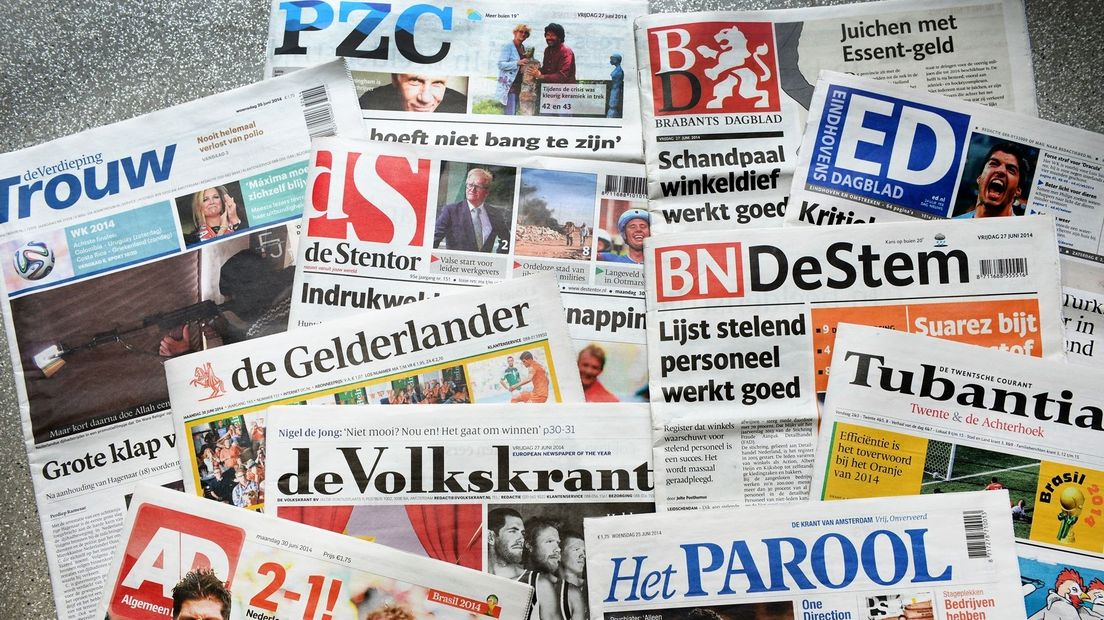 Kranten van De Persgroep, inclusief de PZC en BN DeStem