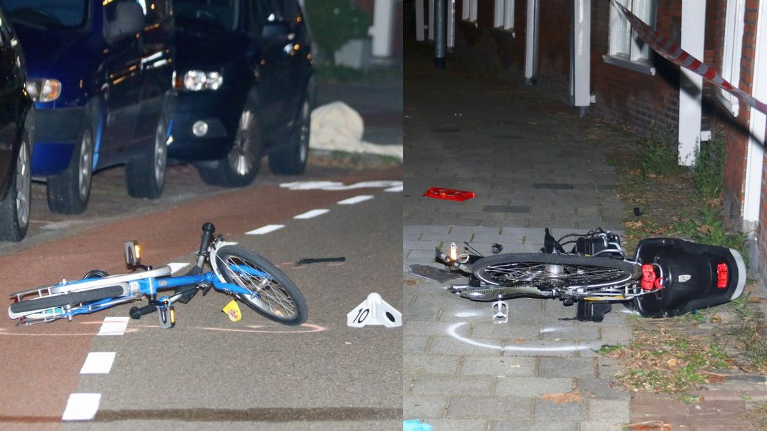 Fietsen van aangereden vader en zoon op Langevieleweg in Middelburg