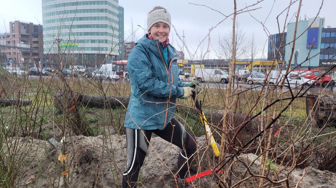 Marga Witteman op de bomenhub