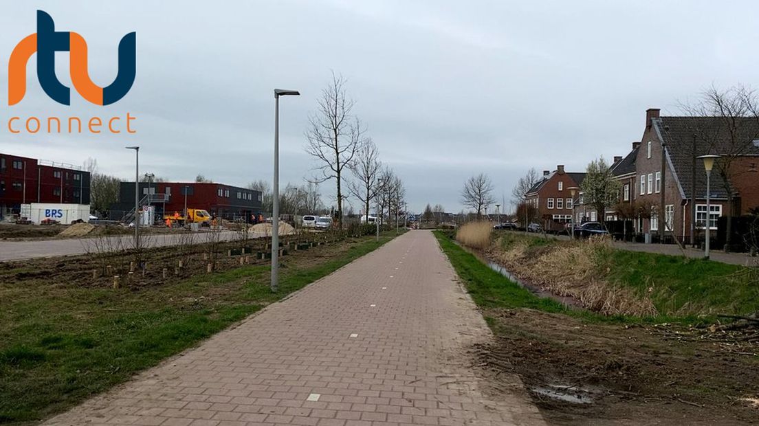 Schuytgraaf recht tegenover de verplaatsbare woonunits