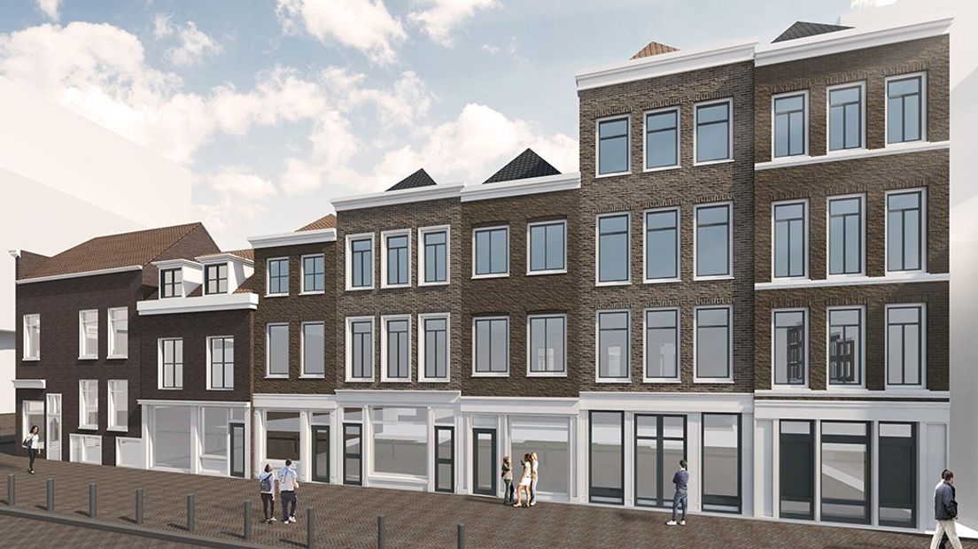 De nieuwbouw aan de Gedempte Gracht in Den Haag.