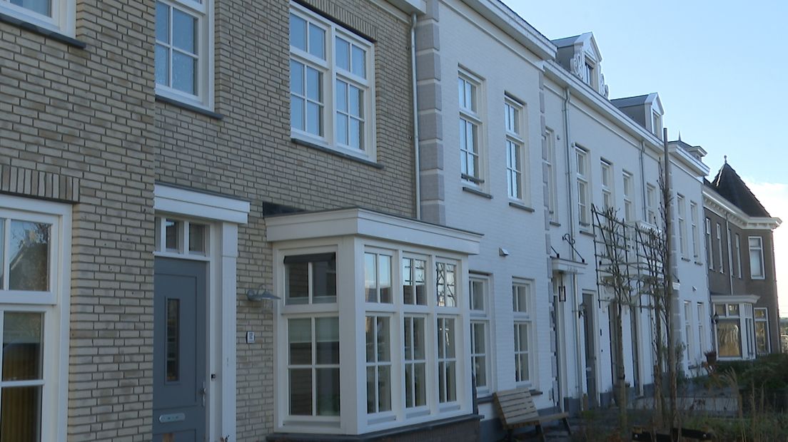 Huizenrij in de Goese wijk Aria