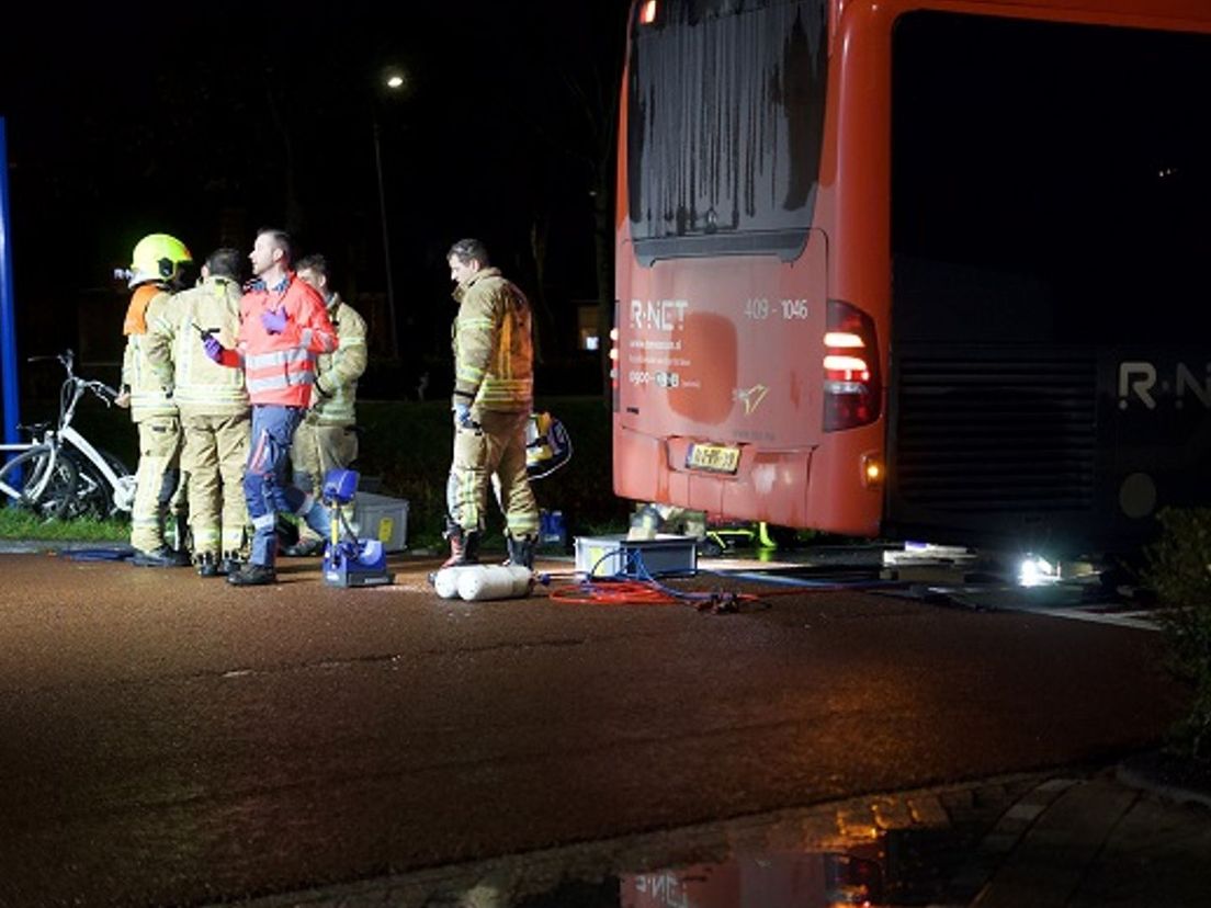 Onderzoek bij op de plek van het ongeluk