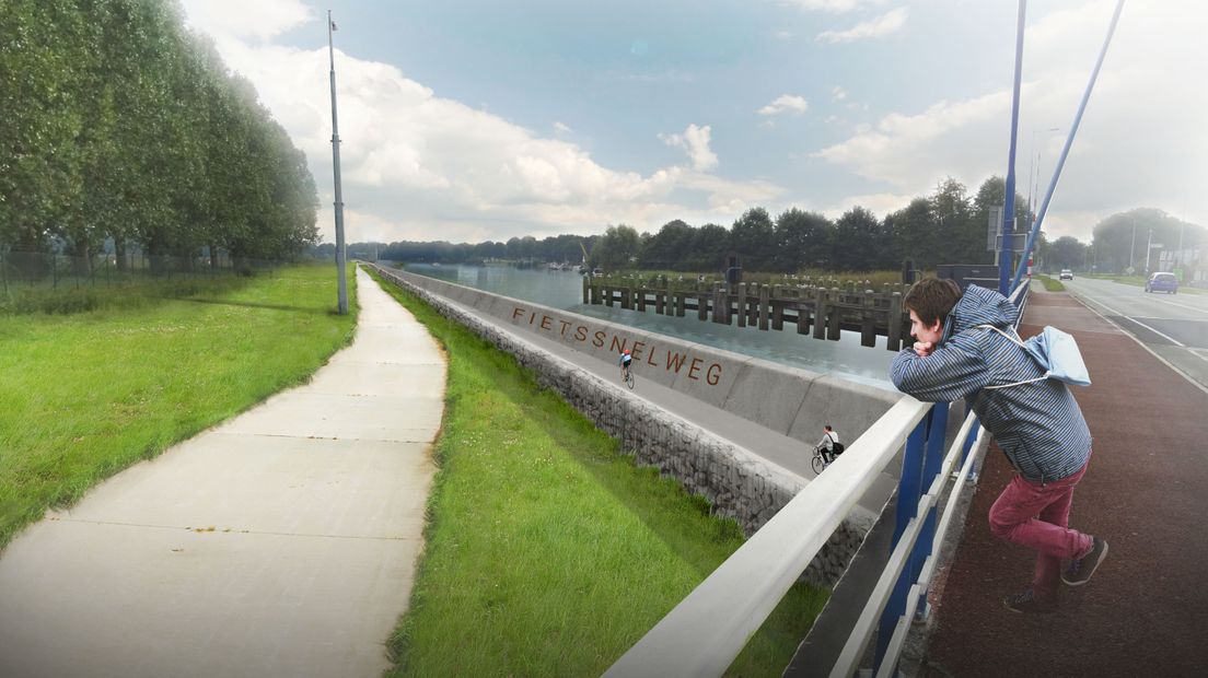 De fietssnelweg zou onder meer niet veilig genoeg zijn (Rechten: Provincie Drenthe)